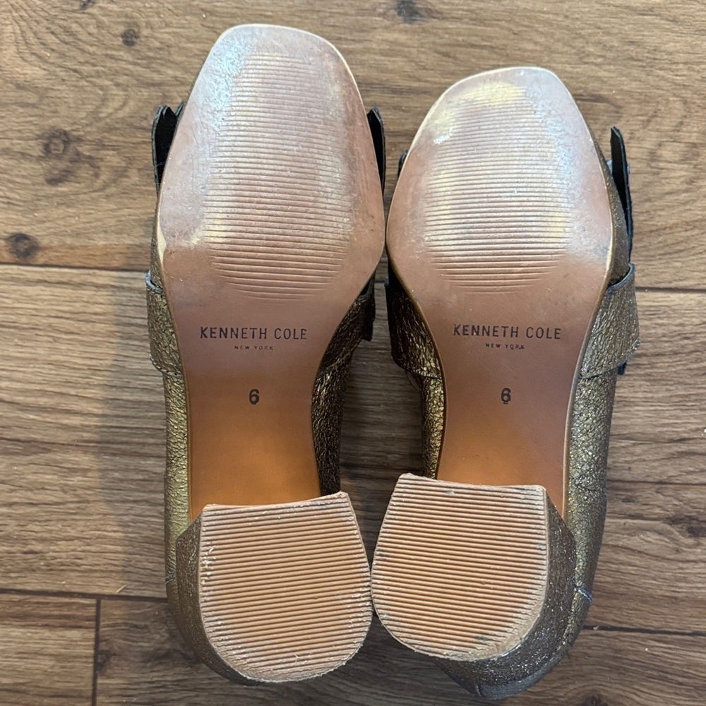 Kenneth Cole Metallic Gold Loafers - Picture 3 of 3